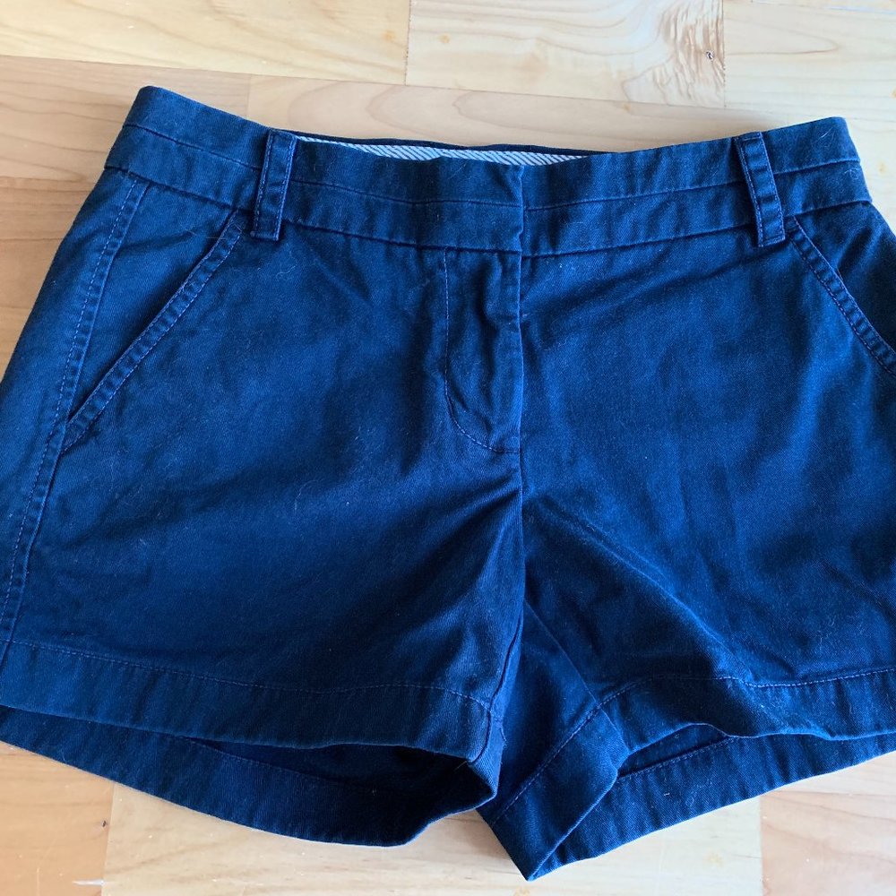 J. Crew 4" Chino Navy Shorts Sz 0